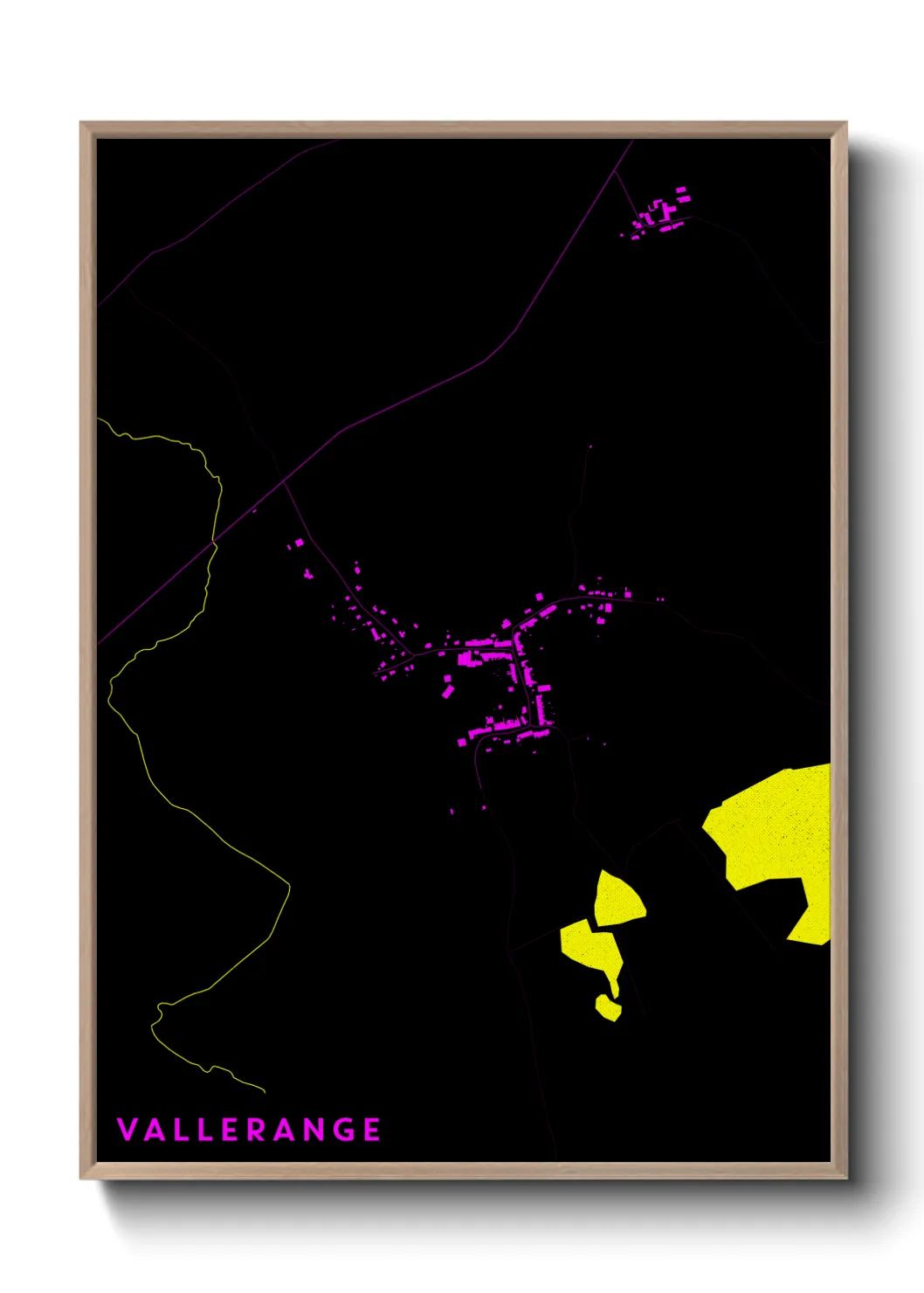 Une affiche de carte sur Vallerange