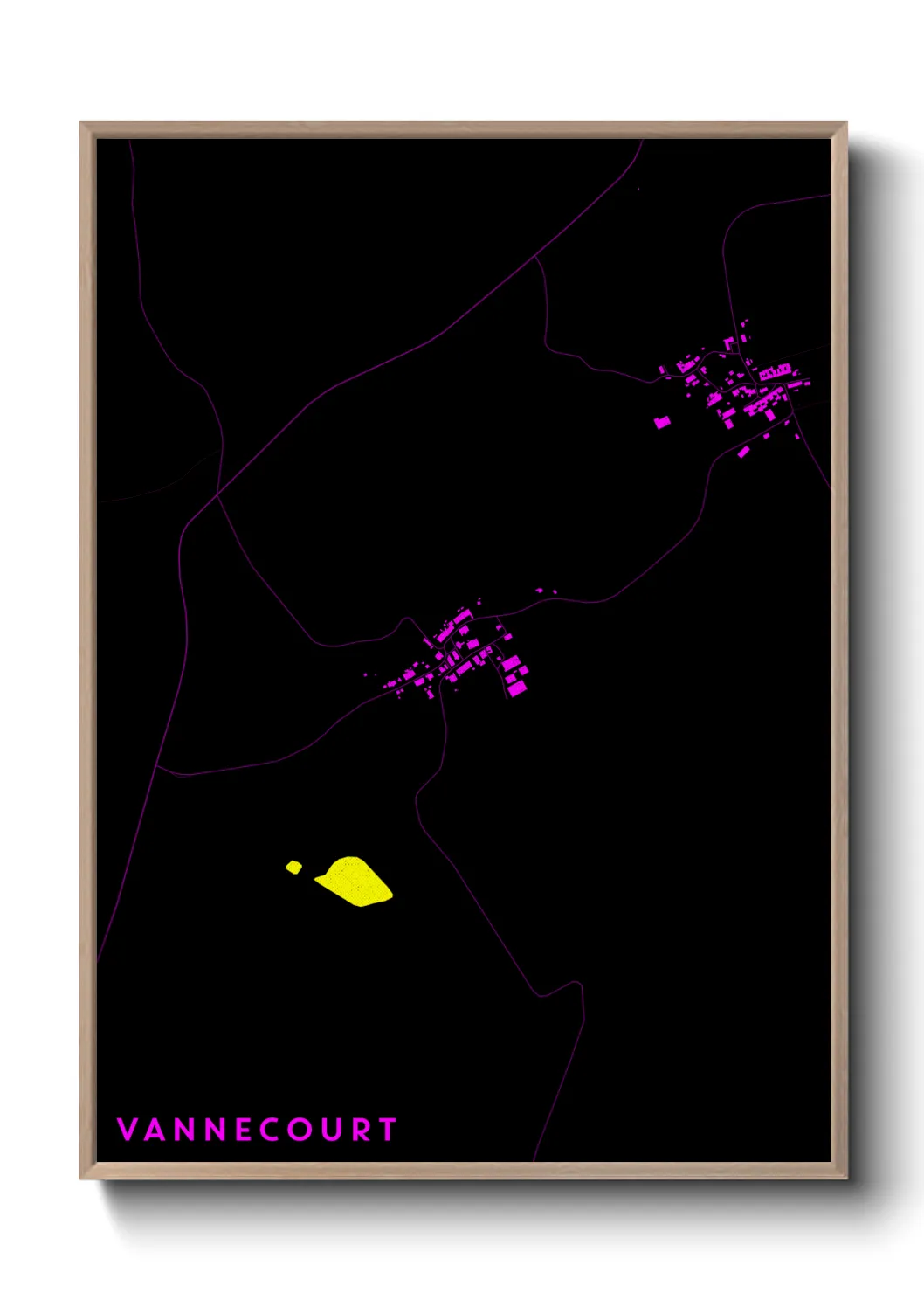 Une affiche de carte sur Vannecourt