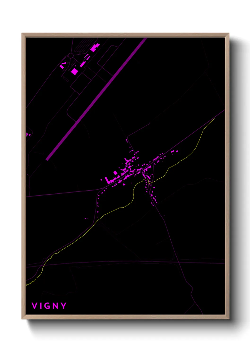 Une affiche de carte sur Vigny