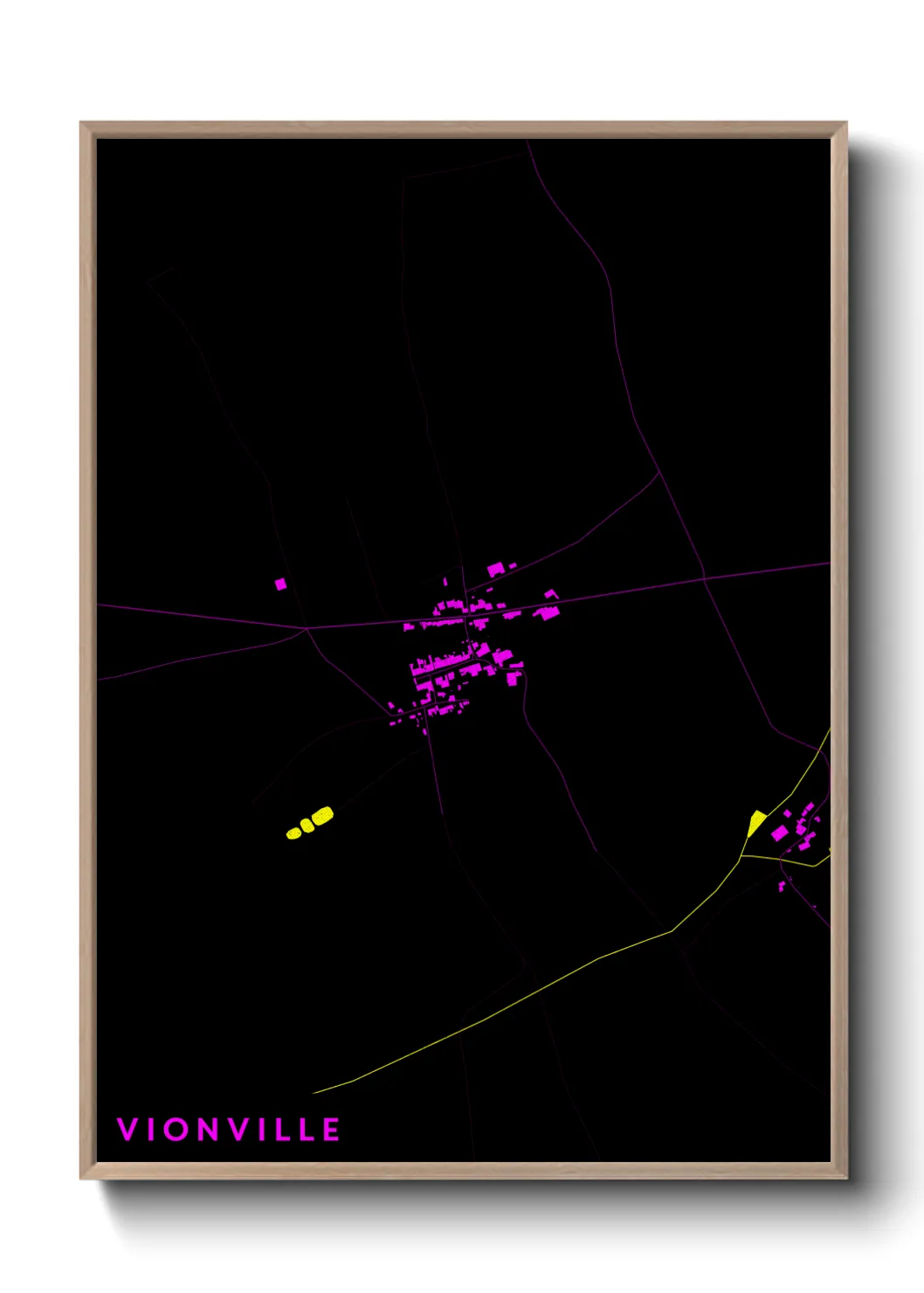 Une affiche de carte sur Vionville
