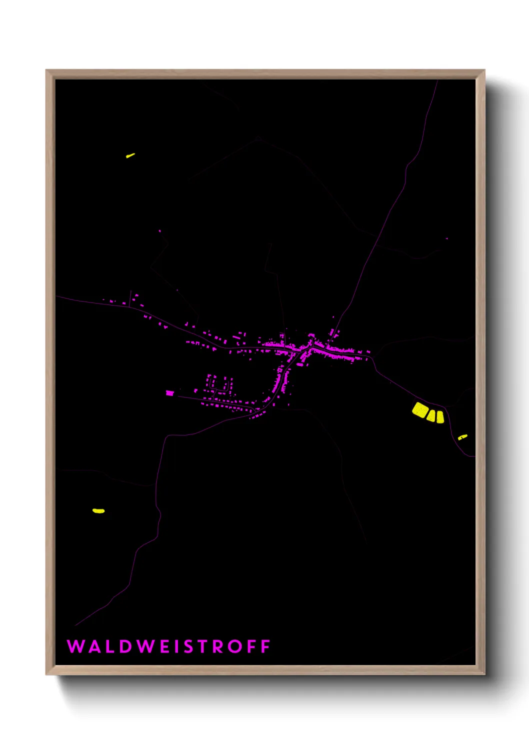 Une affiche de carte sur Waldweistroff