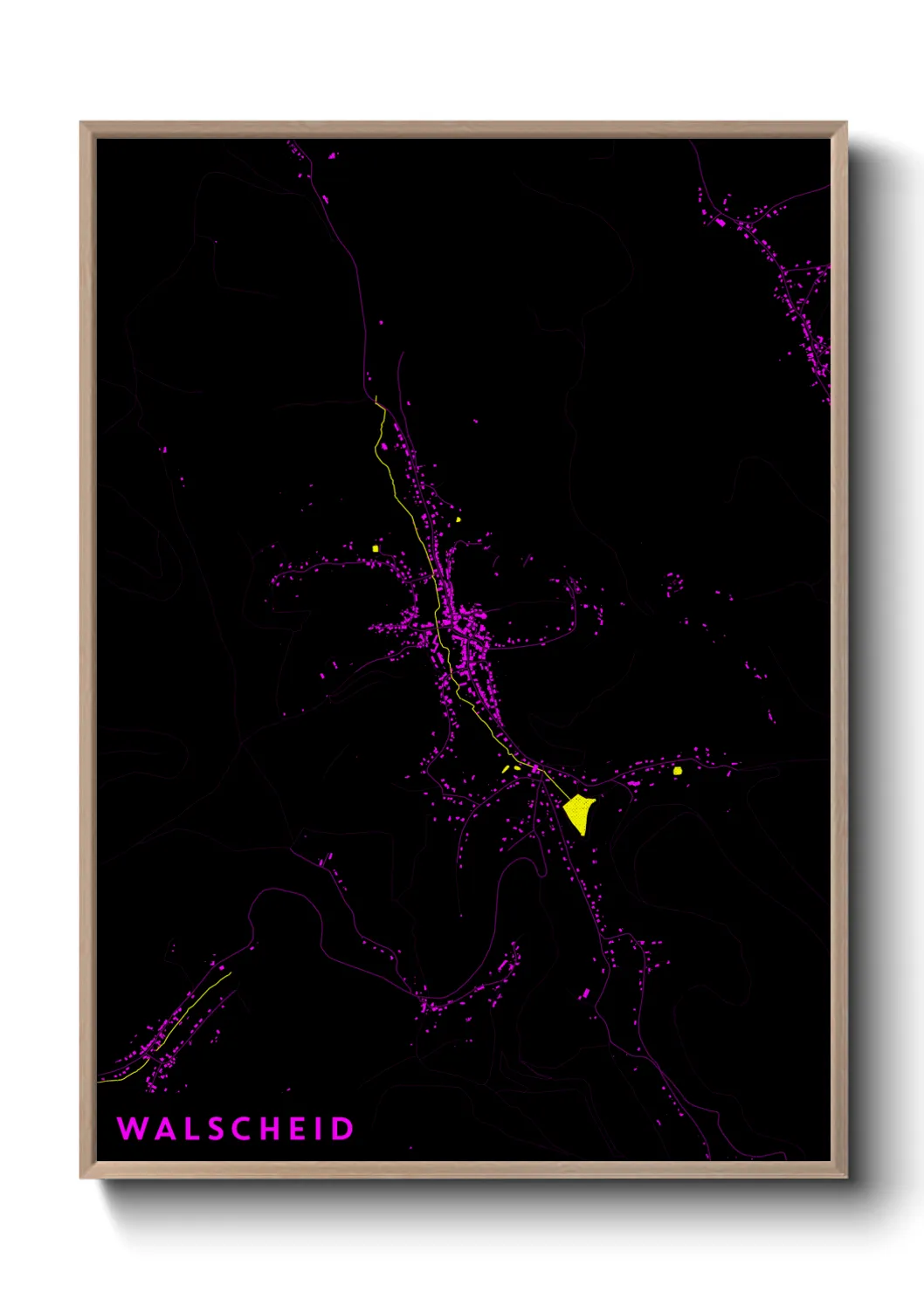 Une affiche de carte sur Walscheid