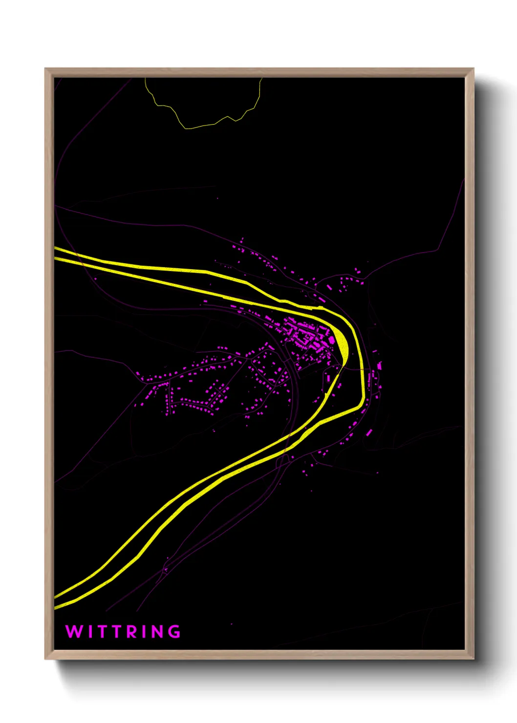 Une affiche de carte sur Wittring