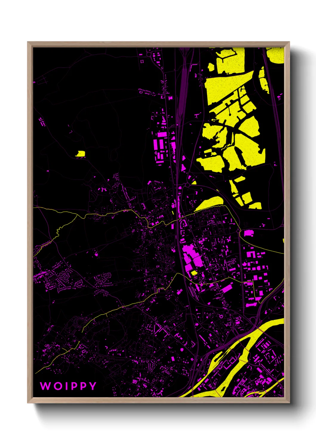 Une affiche de carte sur Woippy