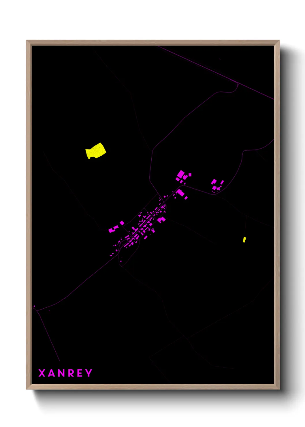 Une affiche de carte sur Xanrey