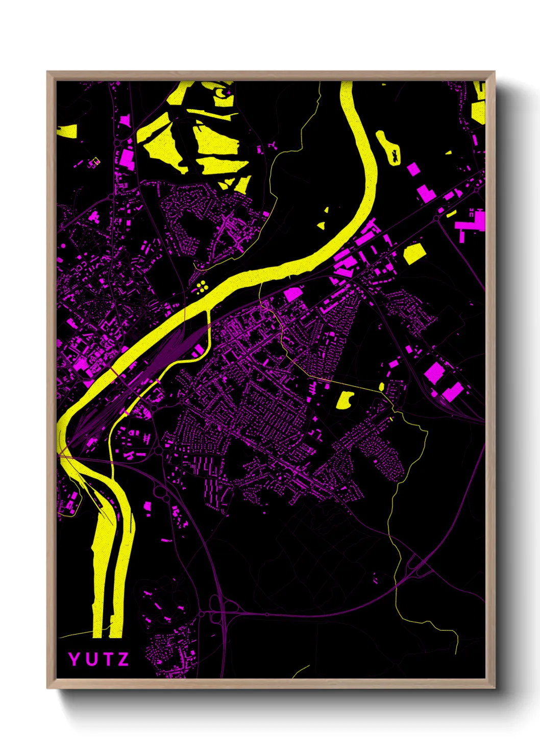 Une affiche de carte sur Yutz