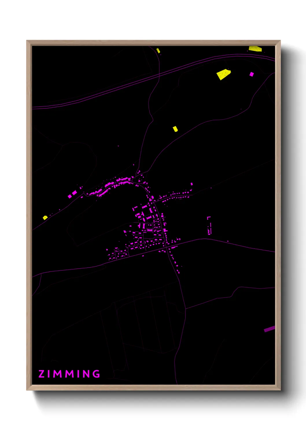 Une affiche de carte sur Zimming