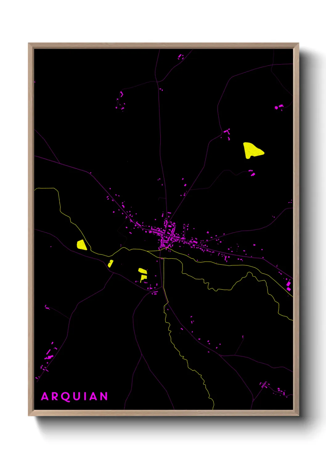 Une affiche de carte sur Arquian