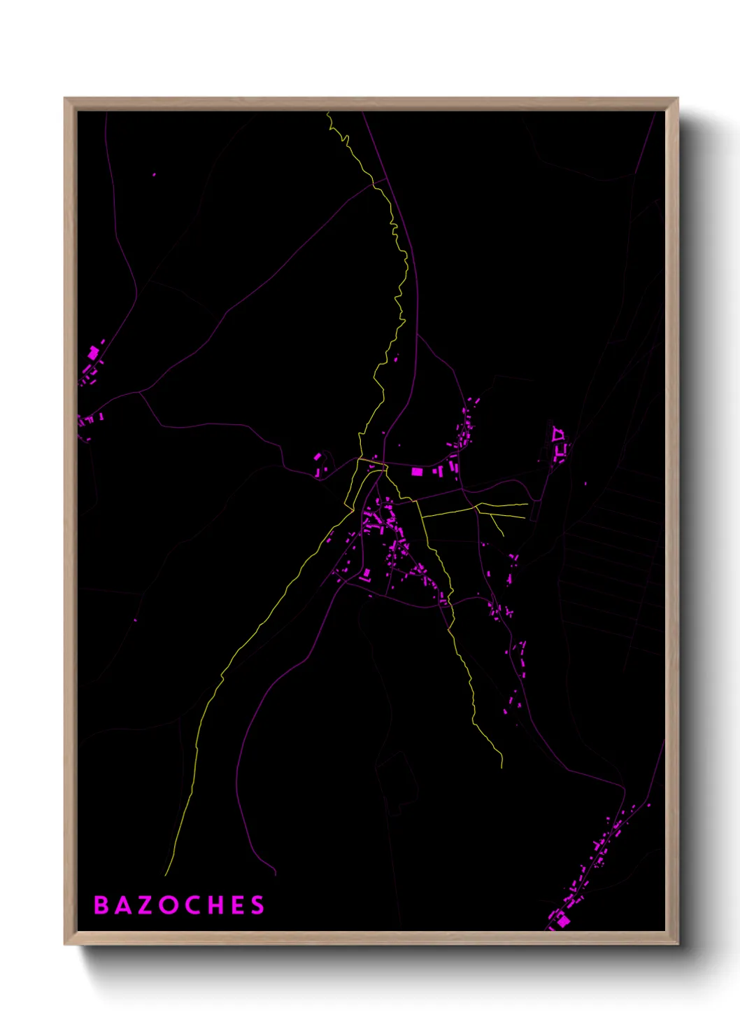 Une affiche de carte sur Bazoches