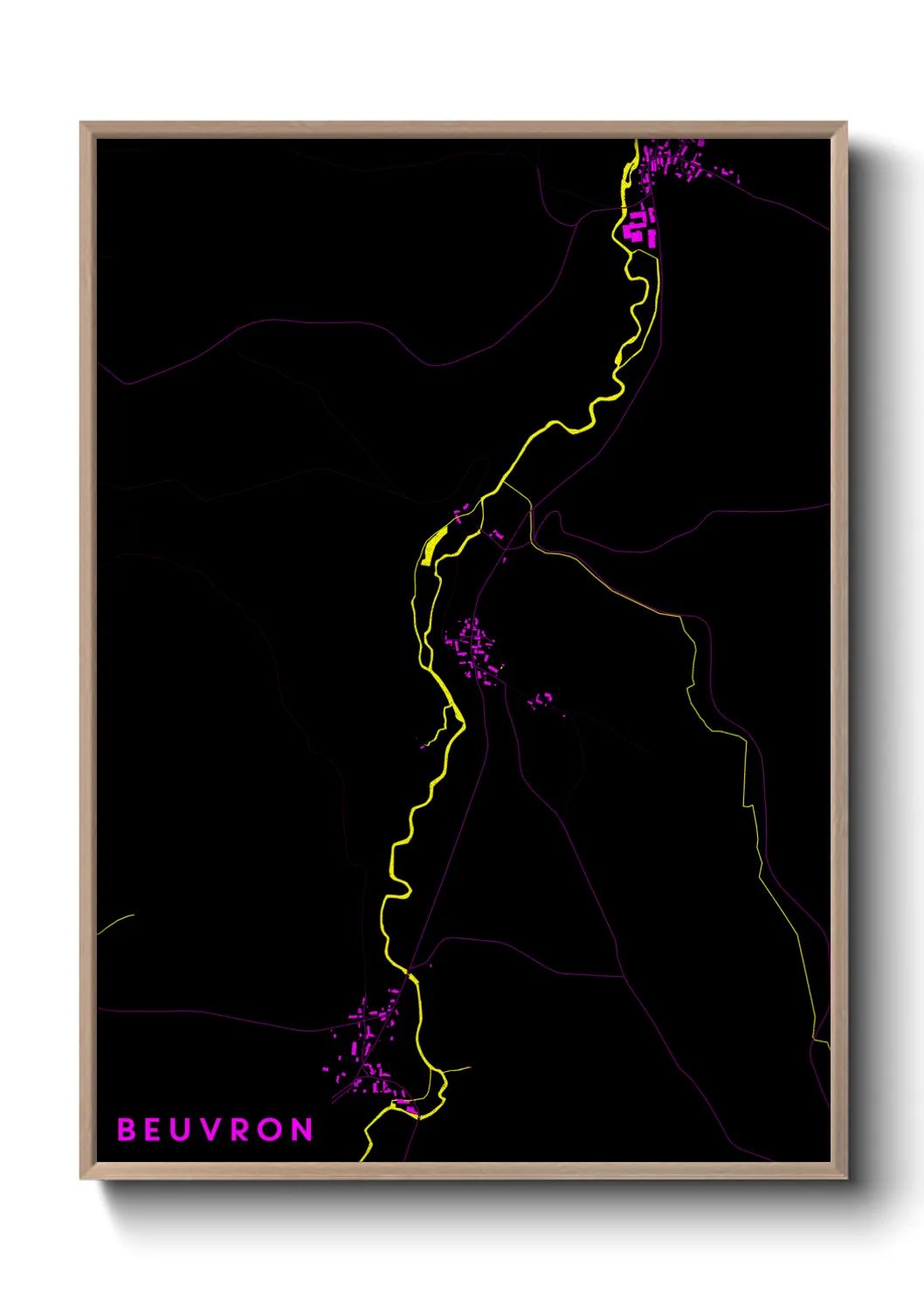 Une affiche de carte sur Beuvron