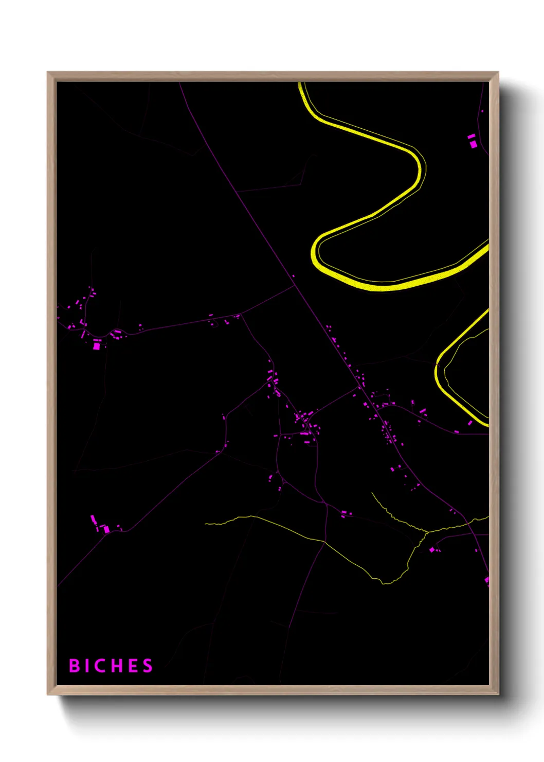 Une affiche de carte sur Biches