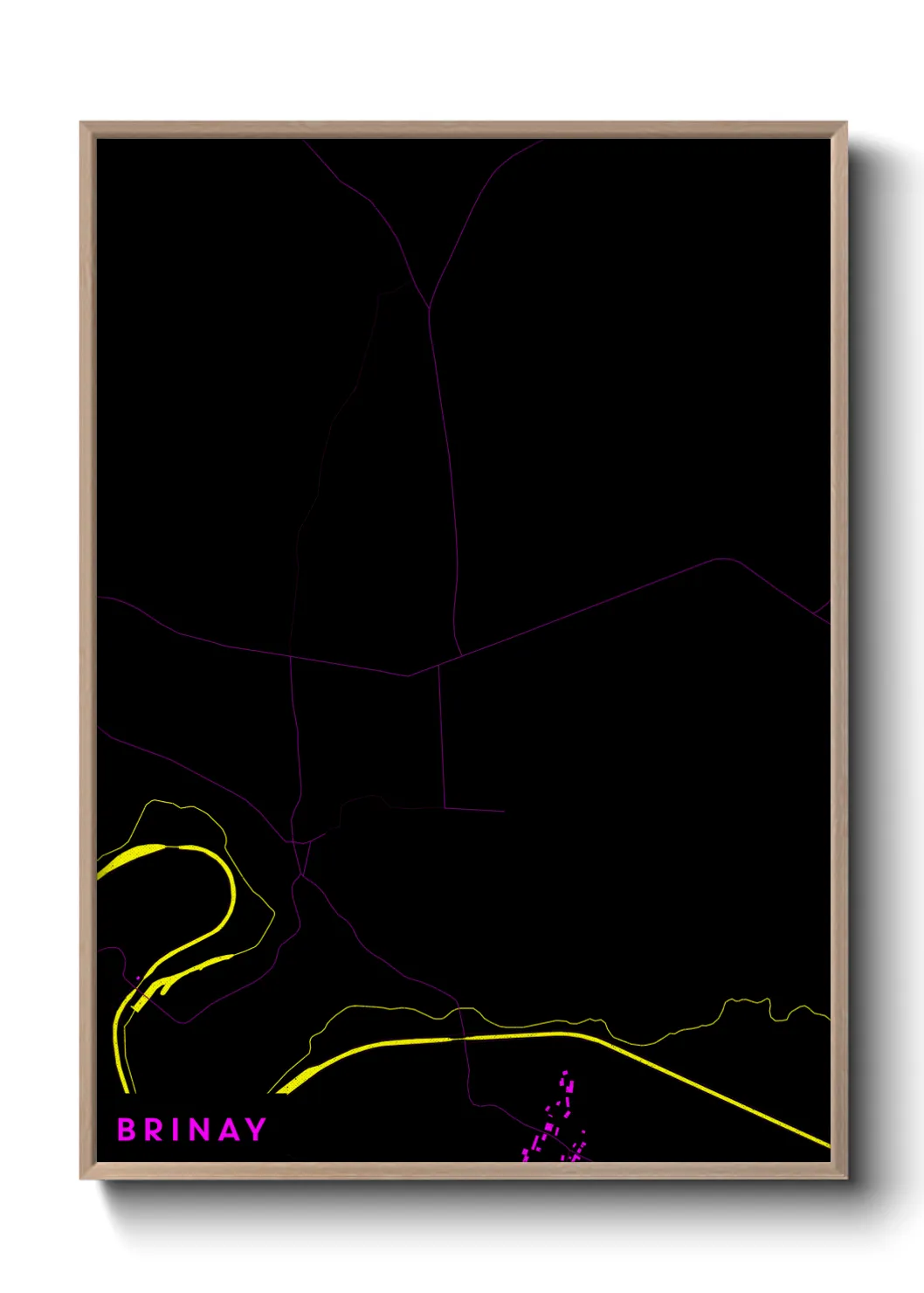 Une affiche de carte sur Brinay