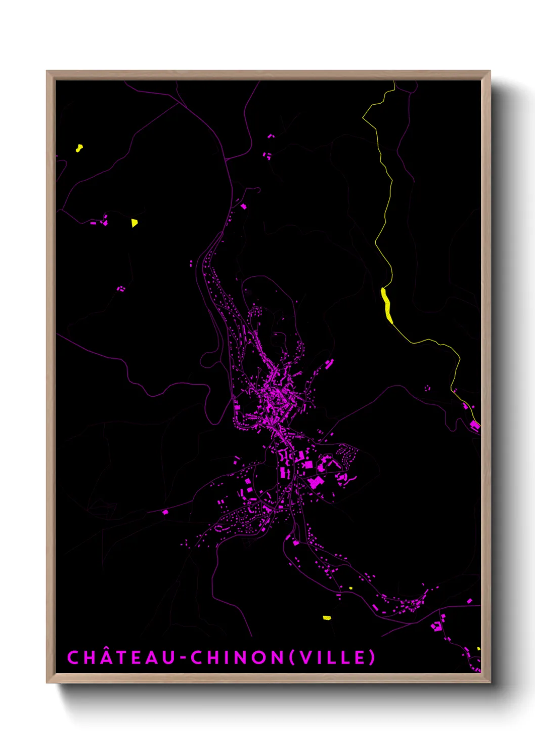 Une affiche de carte sur Château-Chinon(Ville)