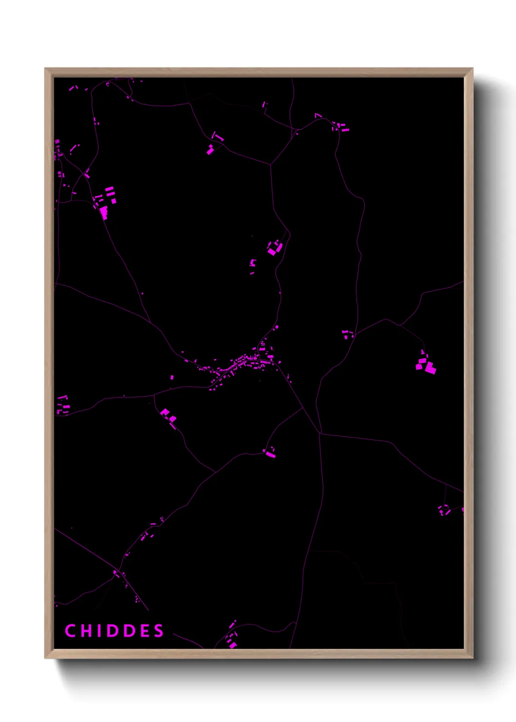 Une affiche de carte sur Chiddes