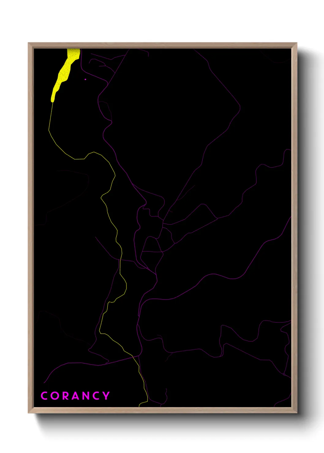 Une affiche de carte sur Corancy