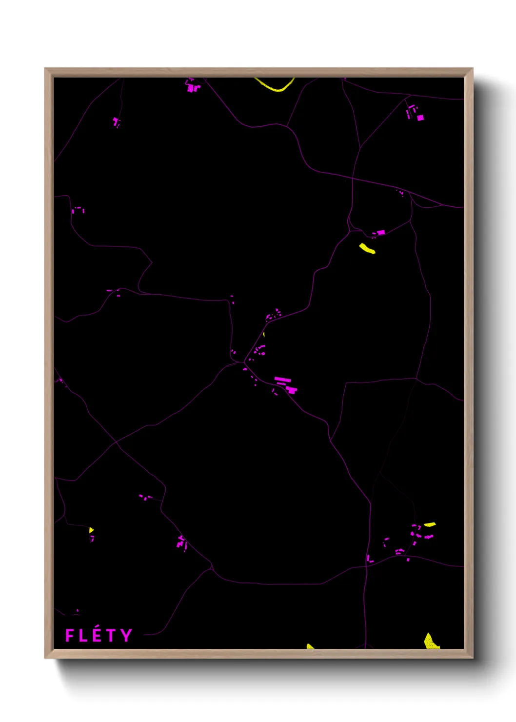 Une affiche de carte sur Fléty