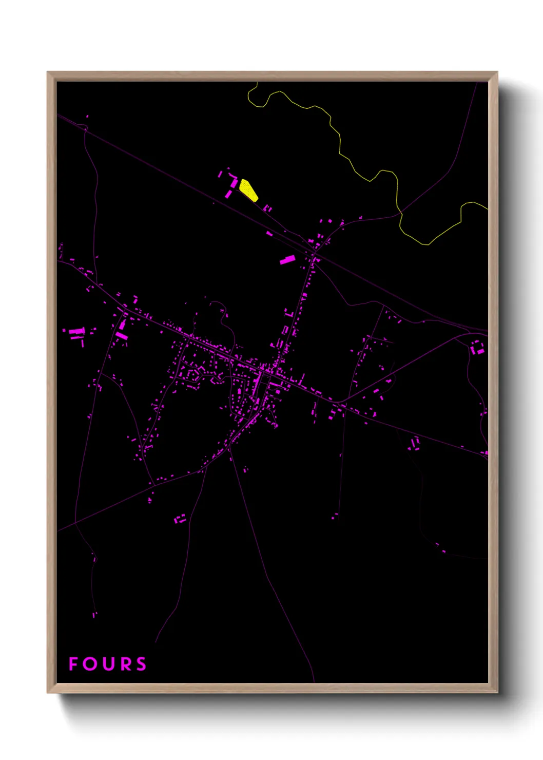 Une affiche de carte sur Fours