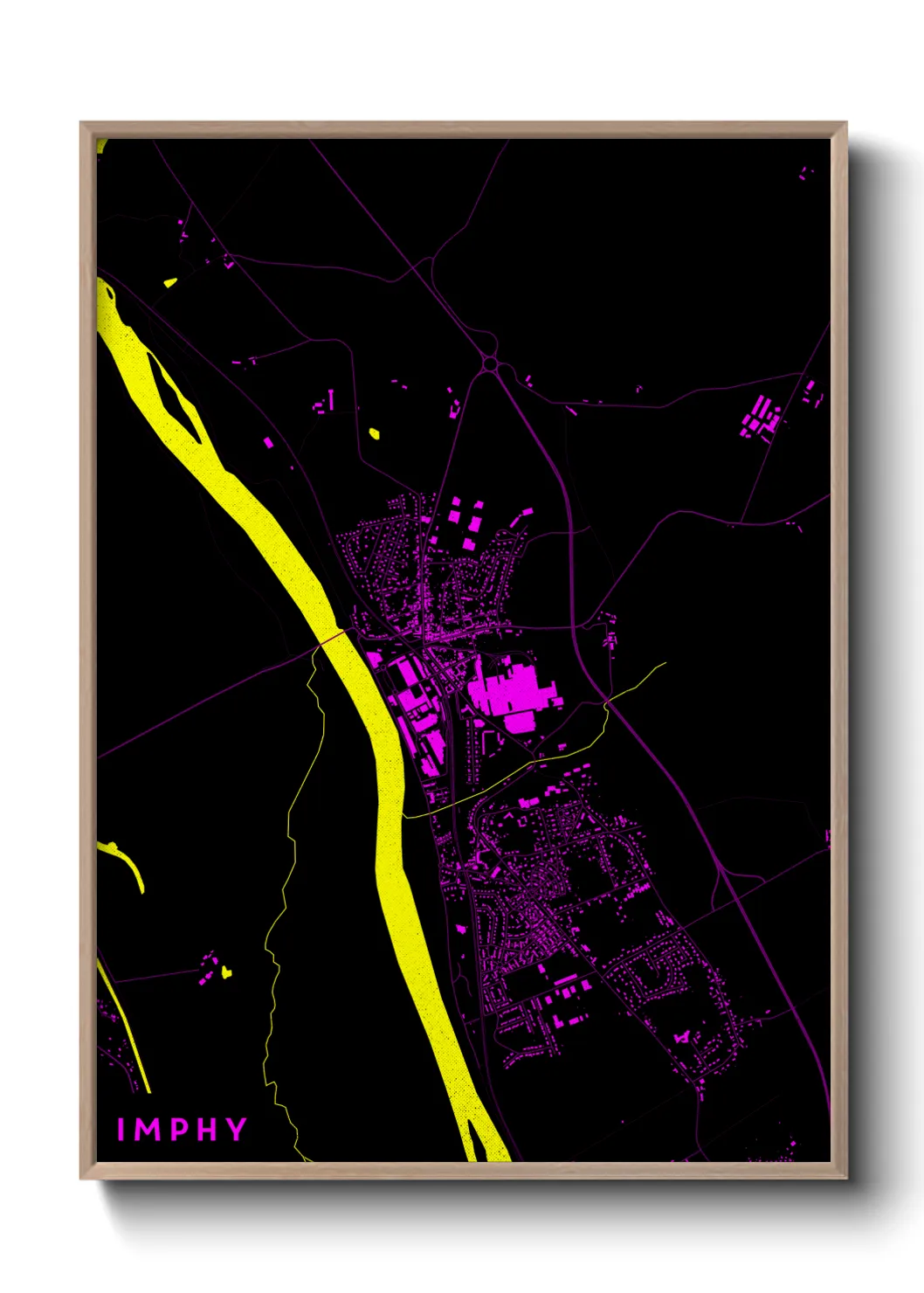 Une affiche de carte sur Imphy