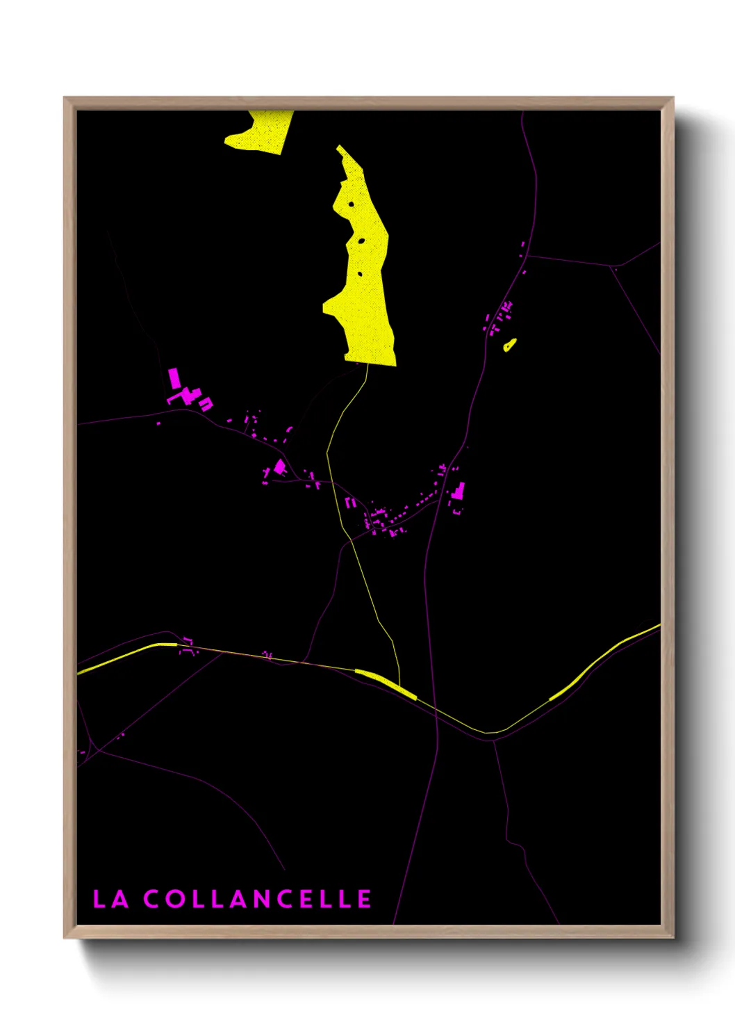 Une affiche de carte sur La Collancelle