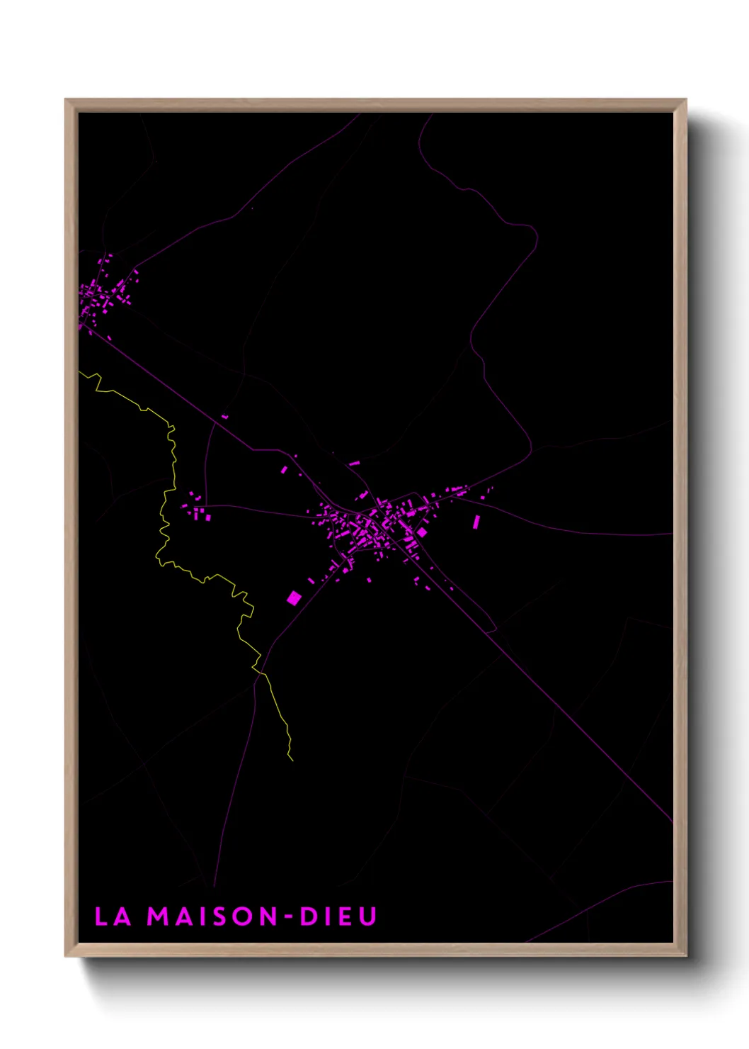 Une affiche de carte sur La Maison-Dieu
