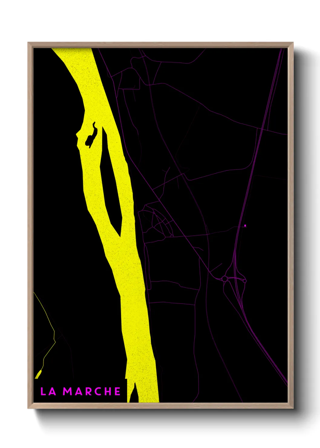 Une affiche de carte sur La Marche