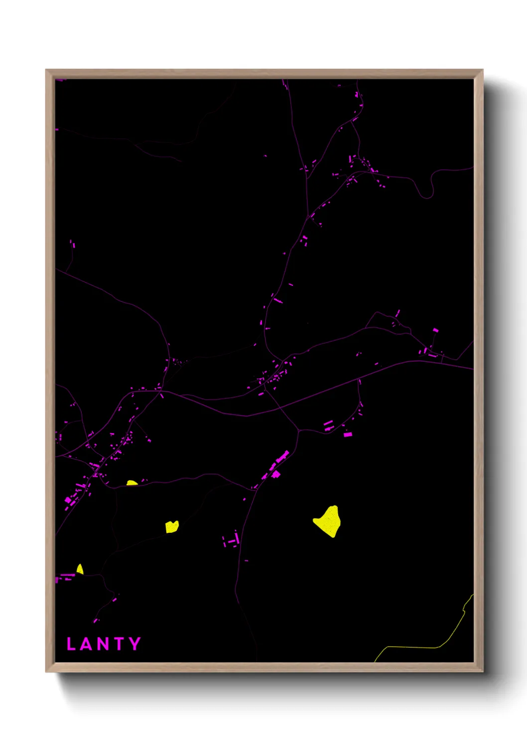 Une affiche de carte sur Lanty