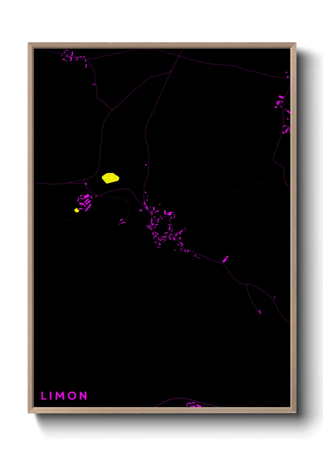 Une affiche de carte sur Limon