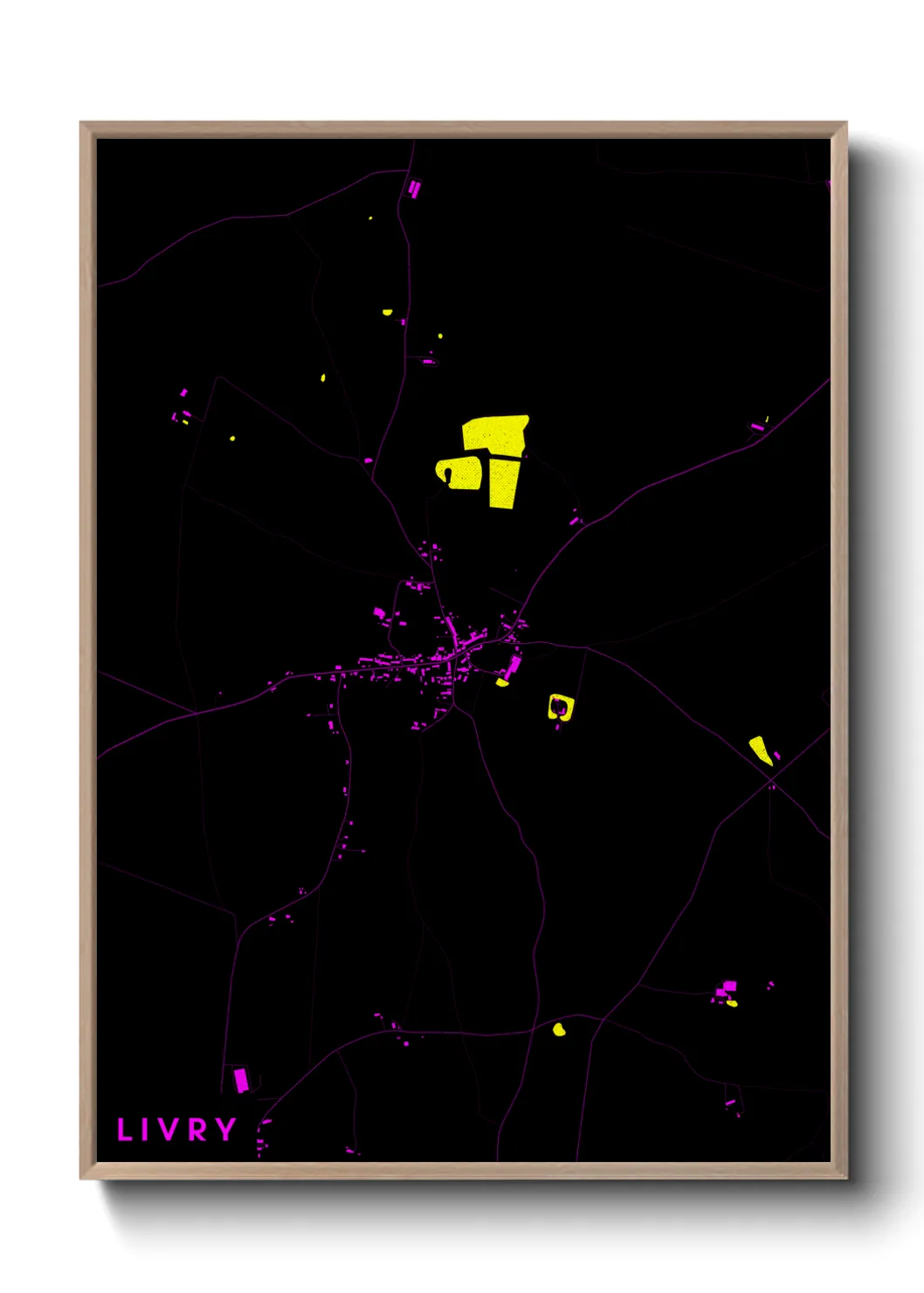 Une affiche de carte sur Livry