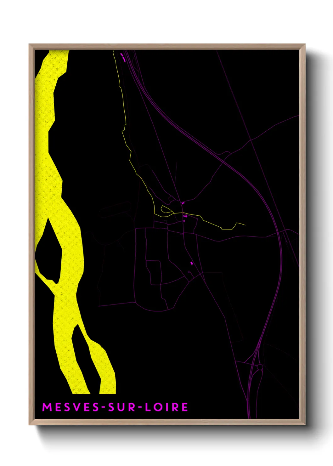 Une affiche de carte sur Mesves-sur-Loire