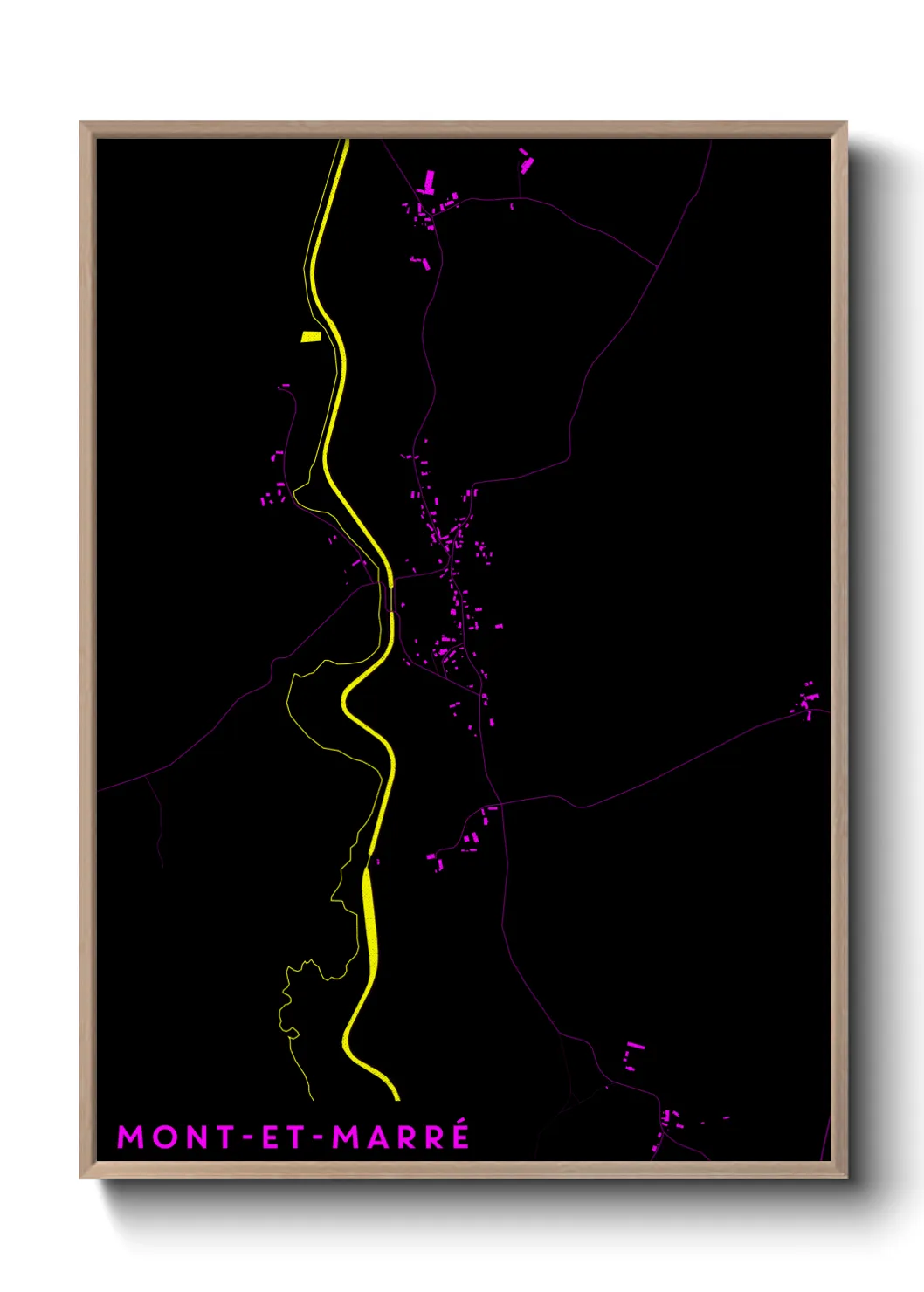 Une affiche de carte sur Mont-et-Marré
