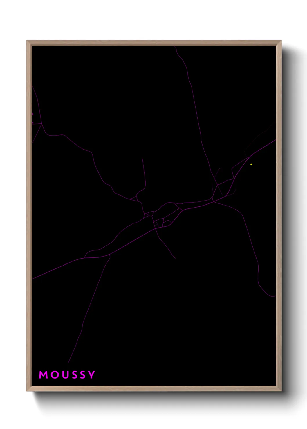 Une affiche de carte sur Moussy