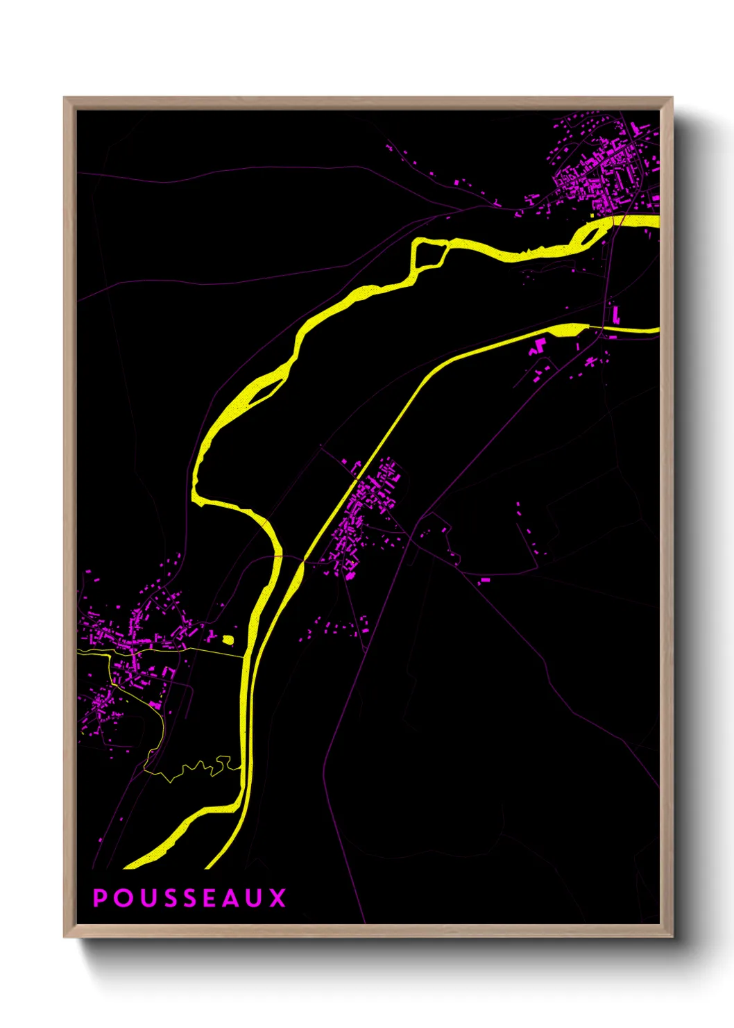 Une affiche de carte sur Pousseaux