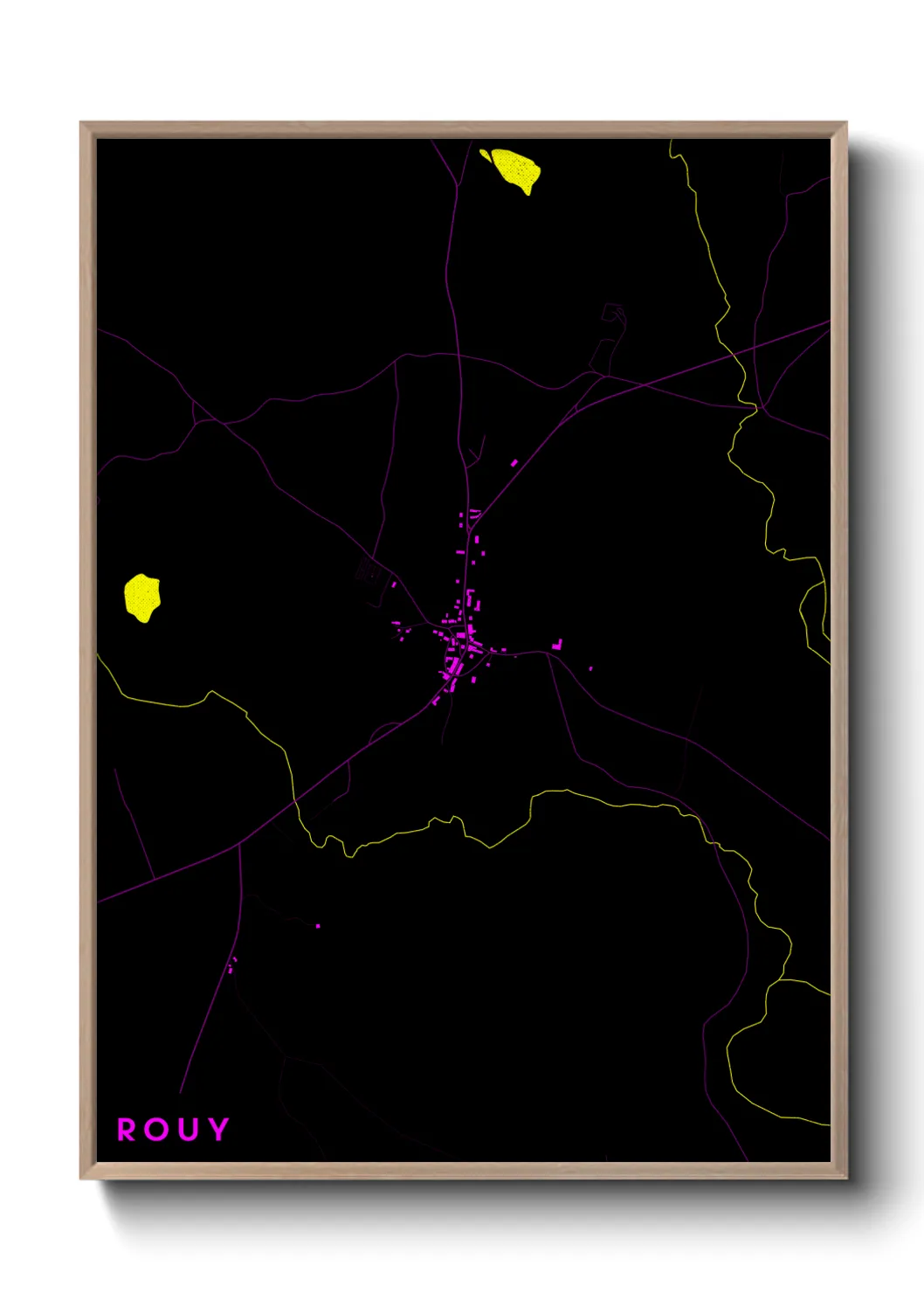 Une affiche de carte sur Rouy