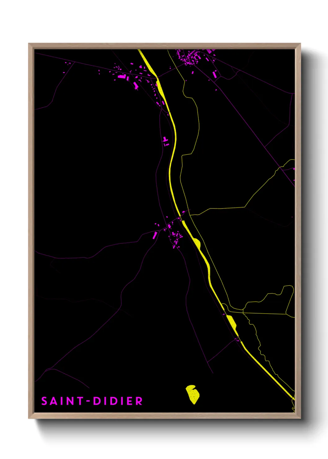 Une affiche de carte sur Saint-Didier