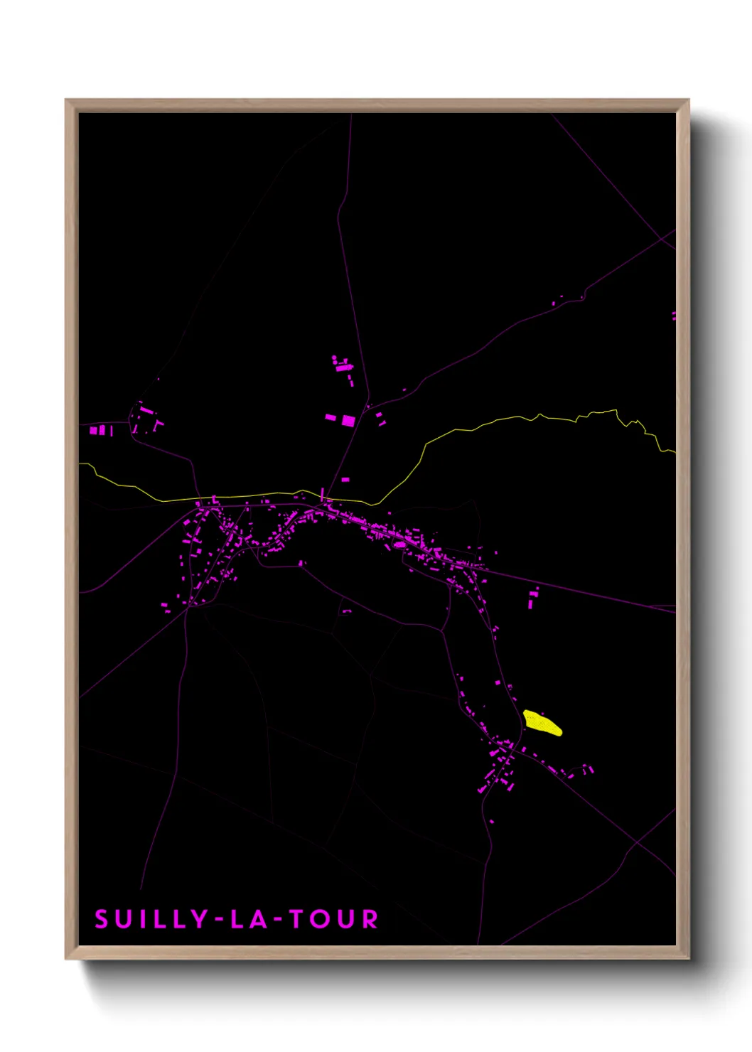 Une affiche de carte sur Suilly-la-Tour