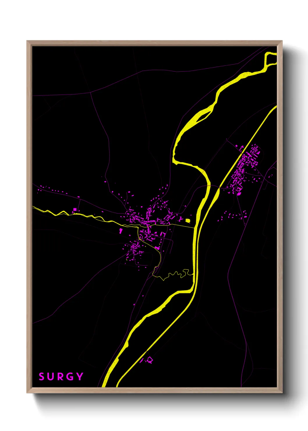 Une affiche de carte sur Surgy