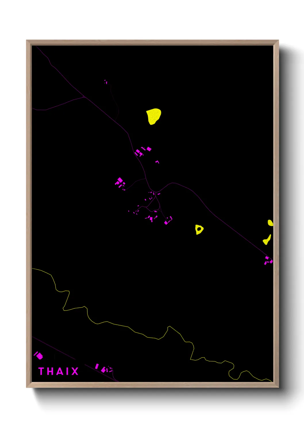 Une affiche de carte sur Thaix