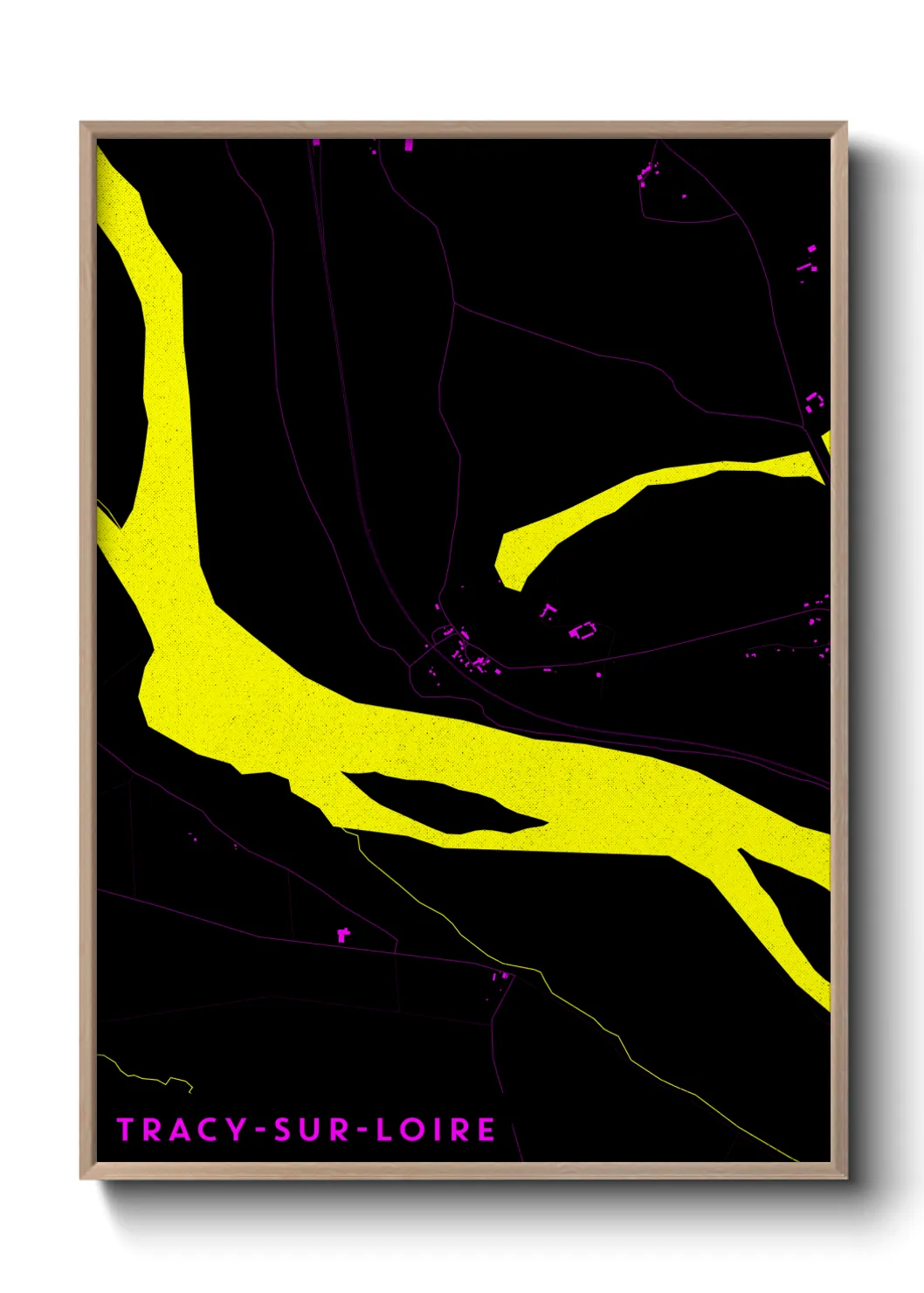 Une affiche de carte sur Tracy-sur-Loire