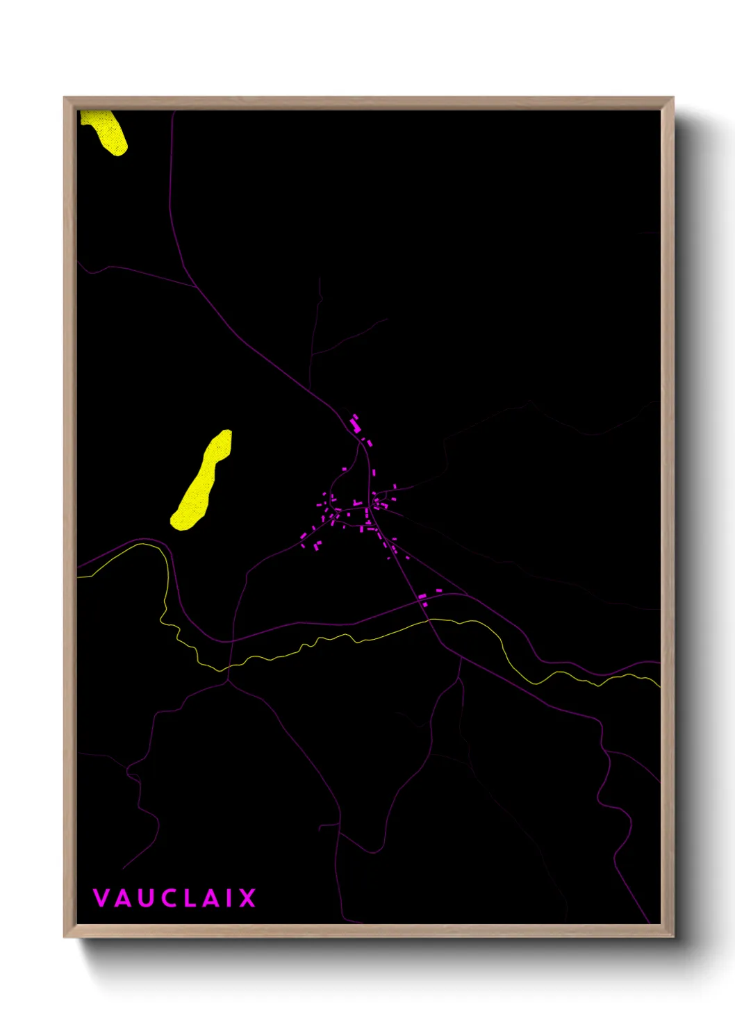 Une affiche de carte sur Vauclaix