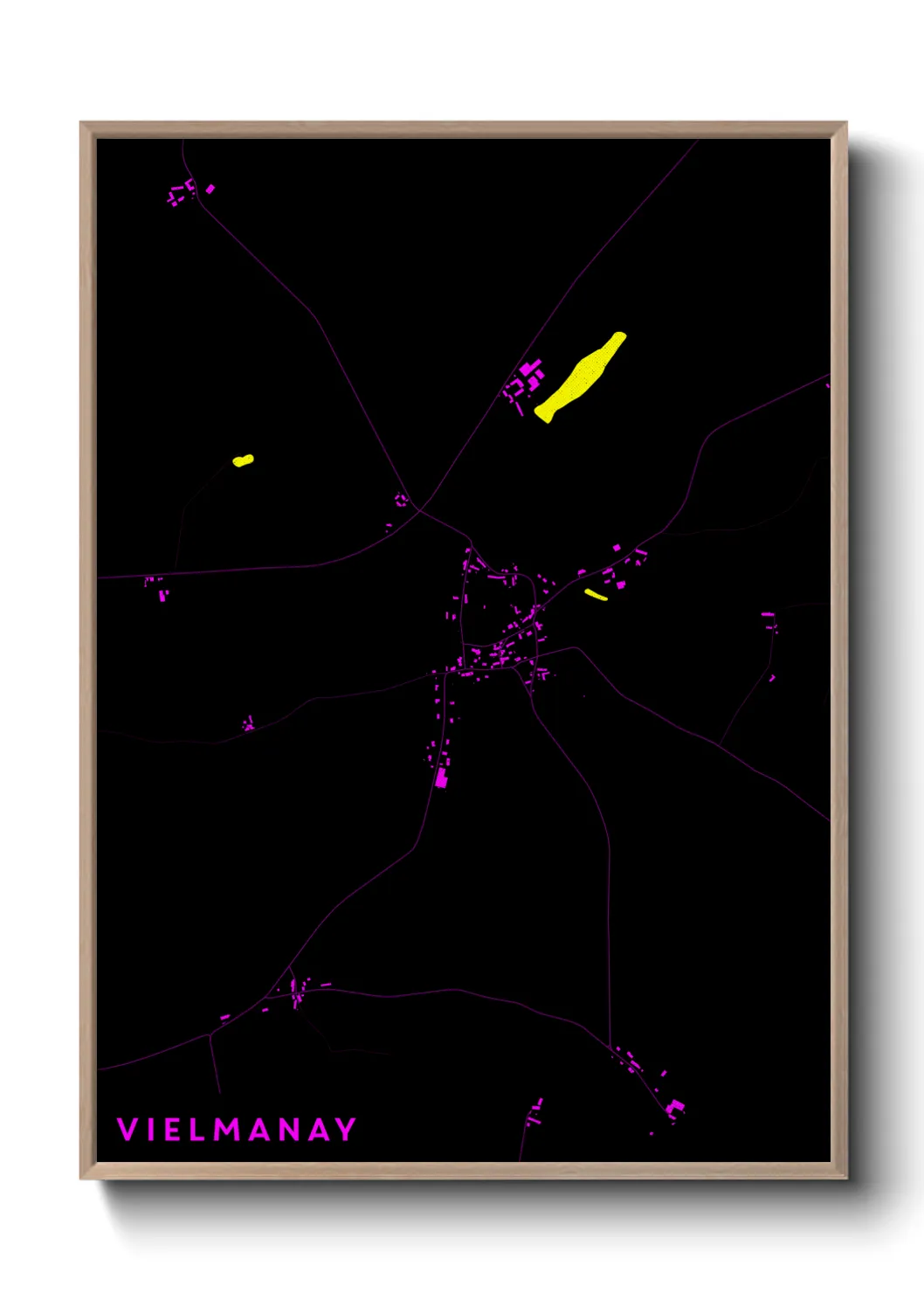 Une affiche de carte sur Vielmanay