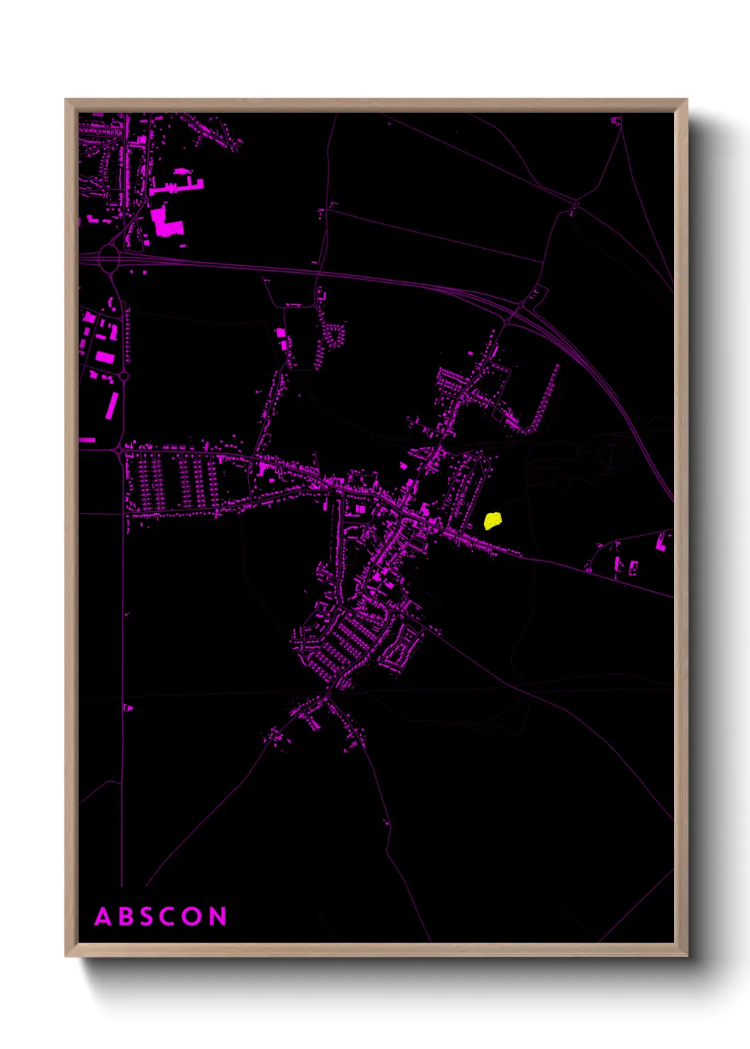 Une affiche de carte sur Abscon