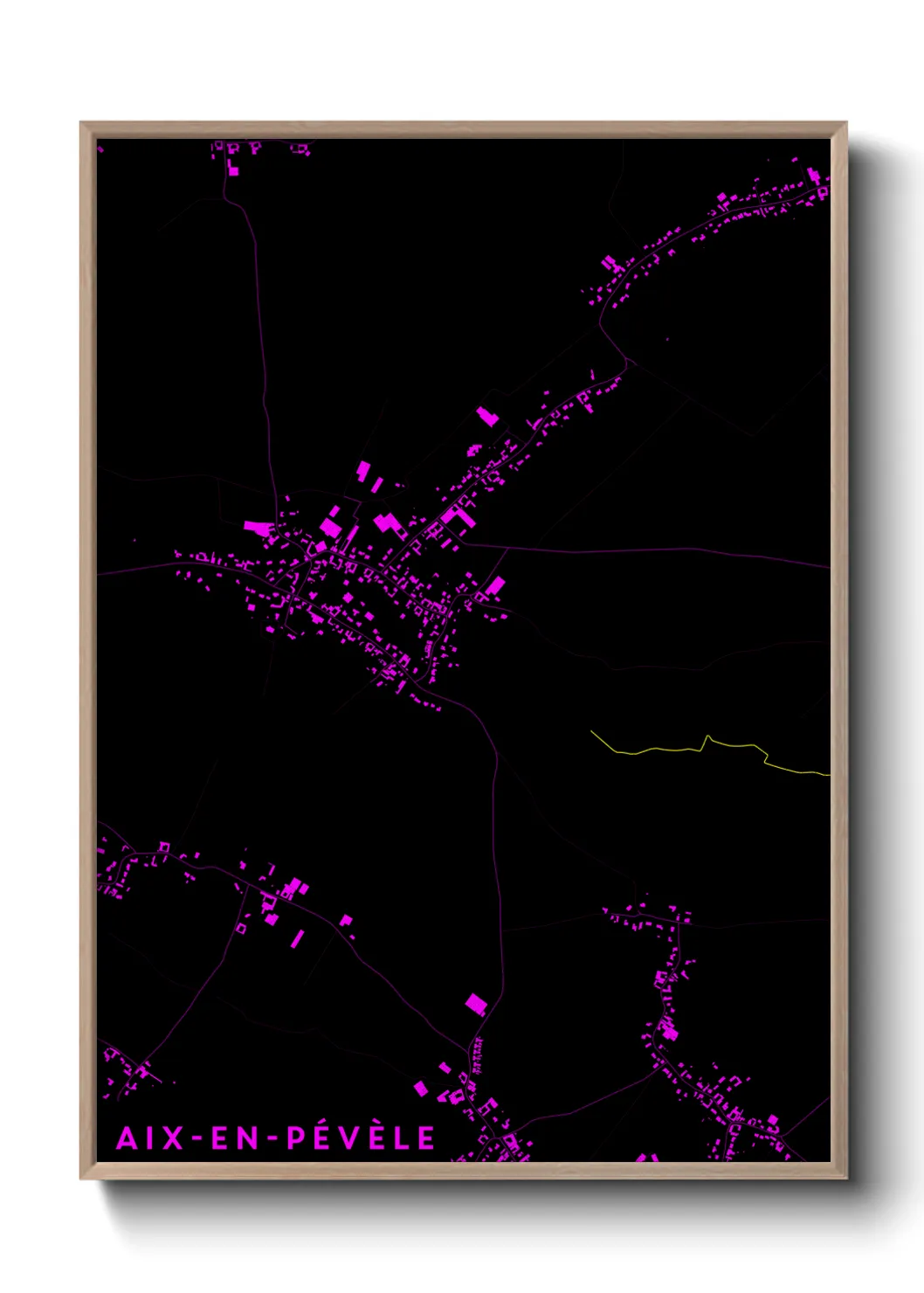 Une affiche de carte sur Aix-en-Pévèle