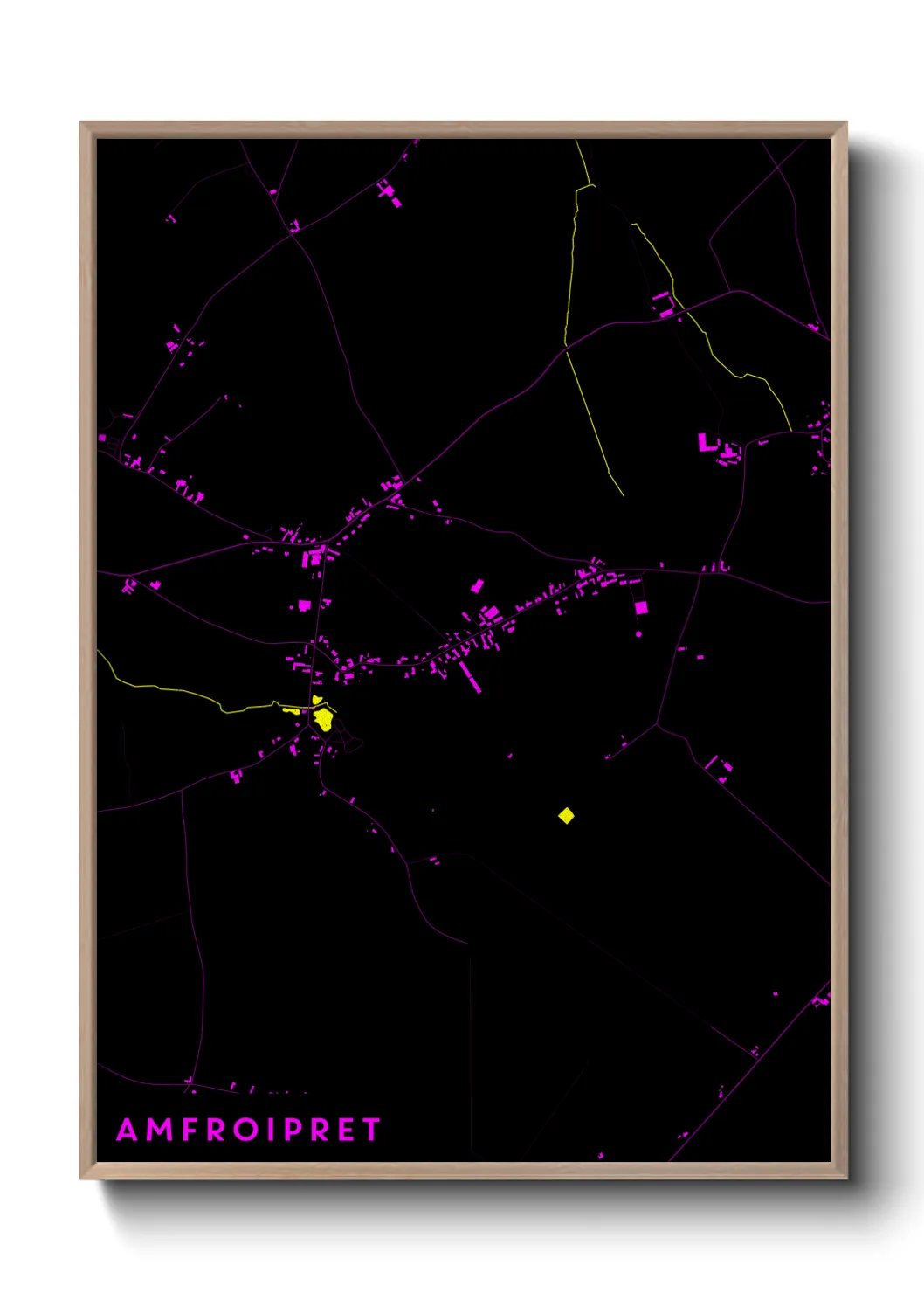 Une affiche de carte sur Amfroipret