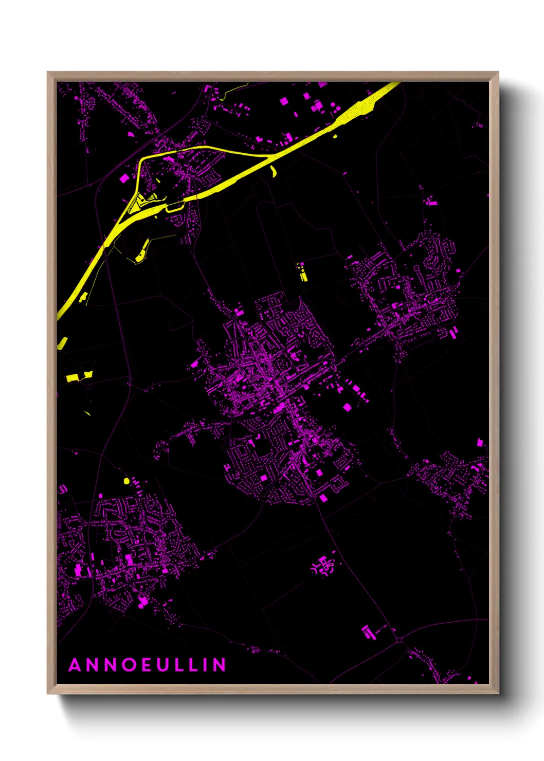 Une affiche de carte sur Annoeullin