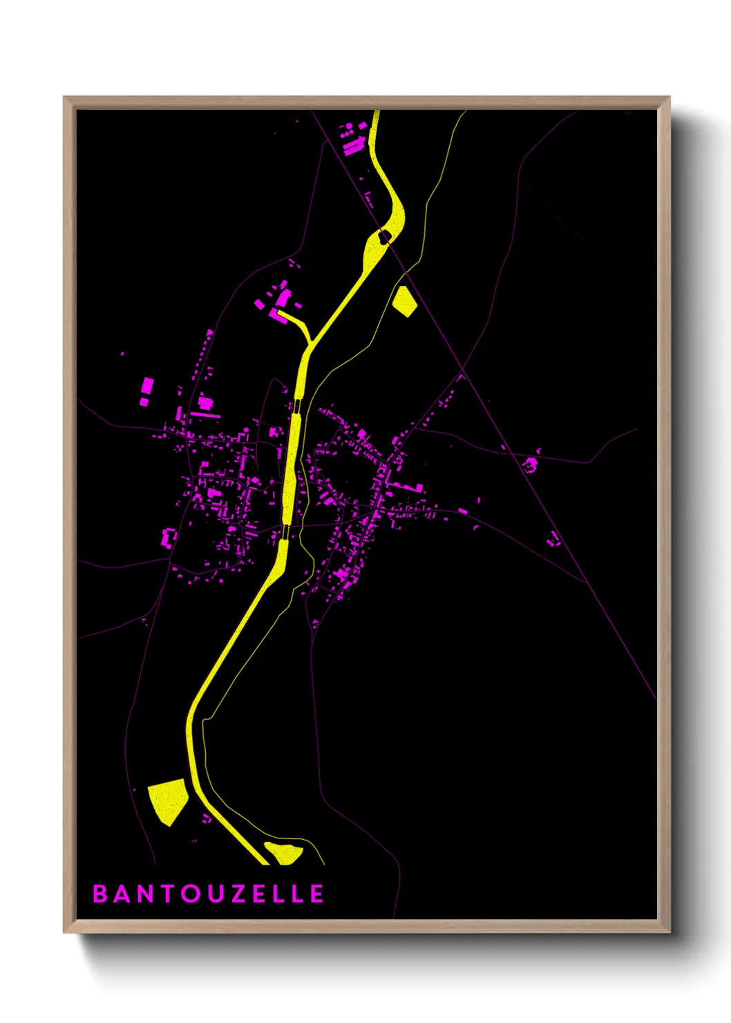 Une affiche de carte sur Bantouzelle