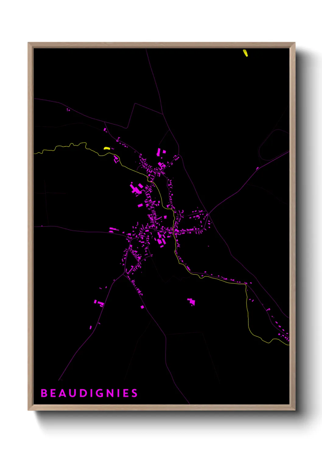Une affiche de carte sur Beaudignies