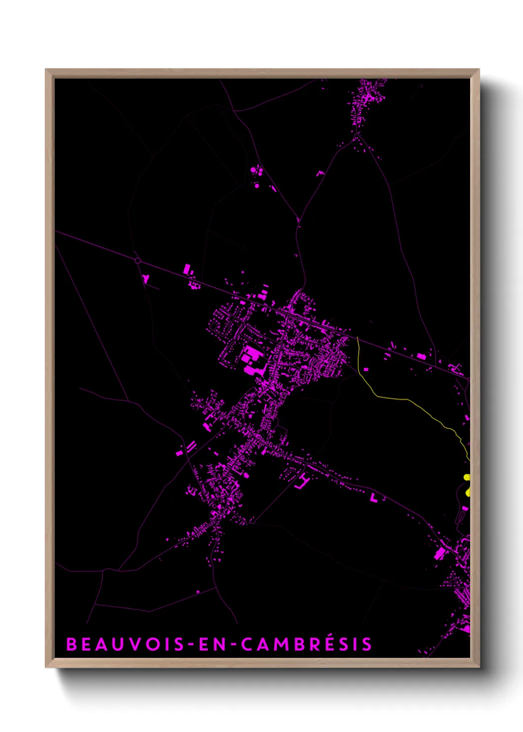 Un poster carteBeauvois-en-Cambrésis