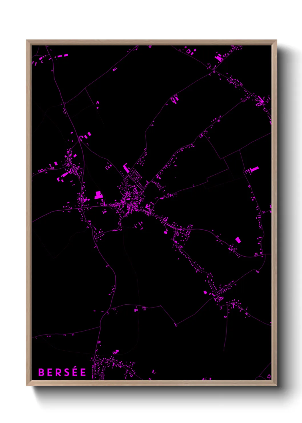 Une affiche de carte sur Bersée