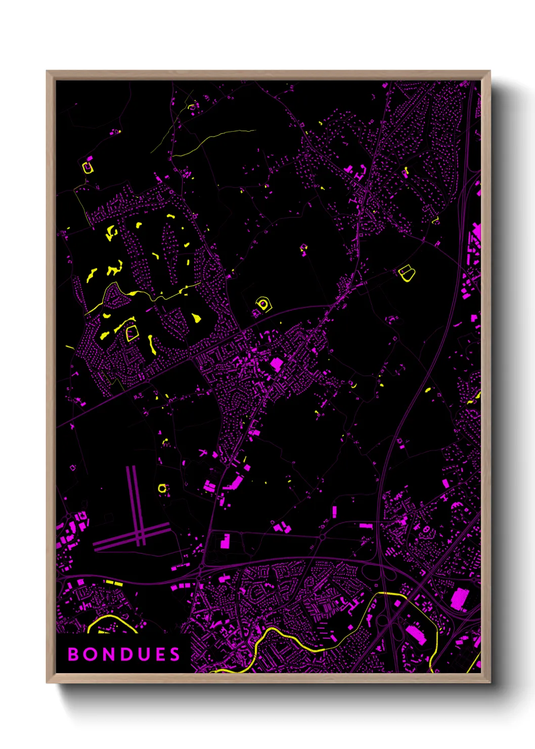 Une affiche de carte sur Bondues