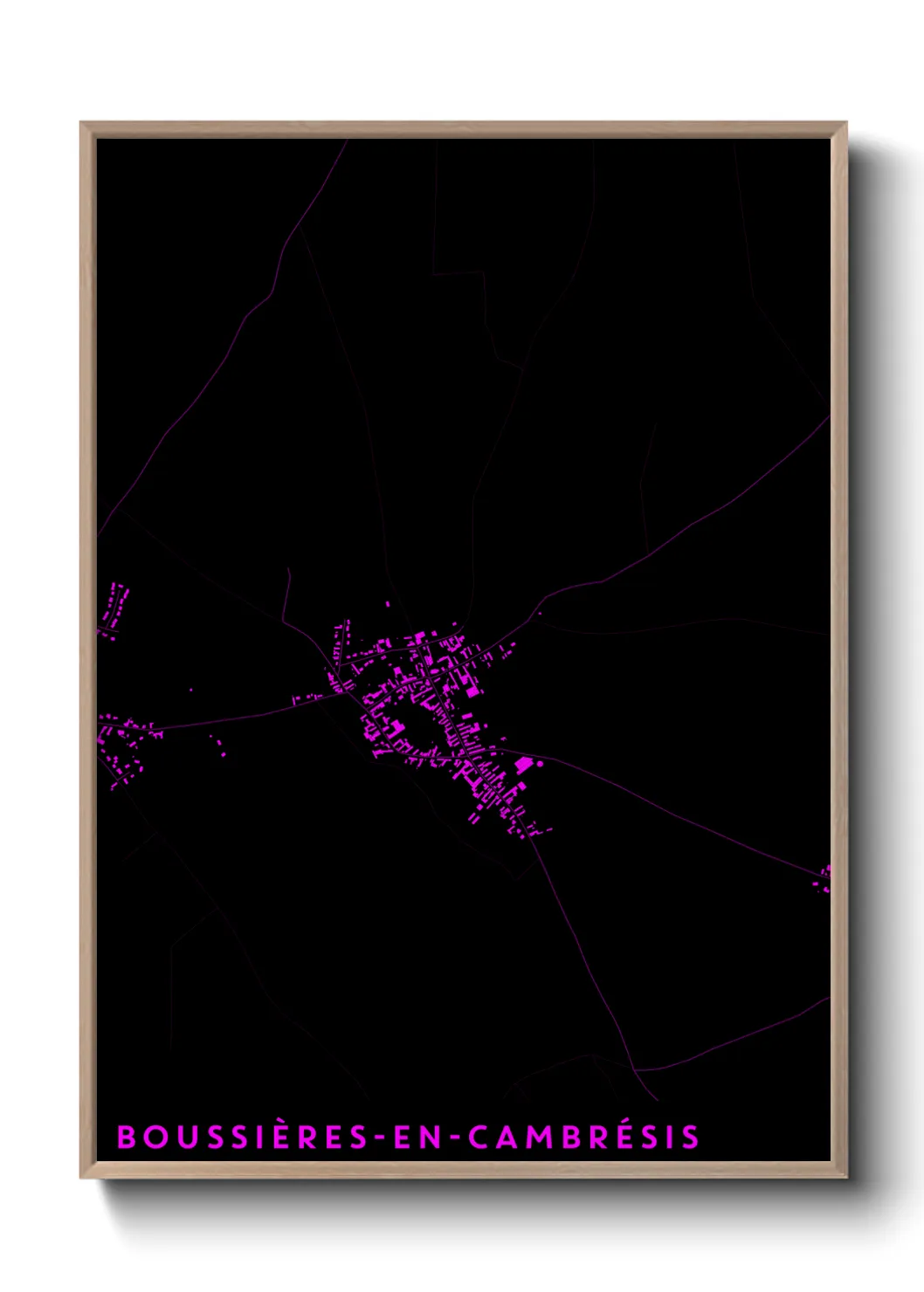 Une affiche de carte sur Boussières-en-Cambrésis